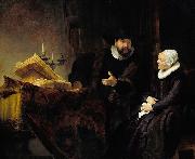 REMBRANDT Harmenszoon van Rijn The Mennonite Preacher Anslo and his Wife oil painting on canvas